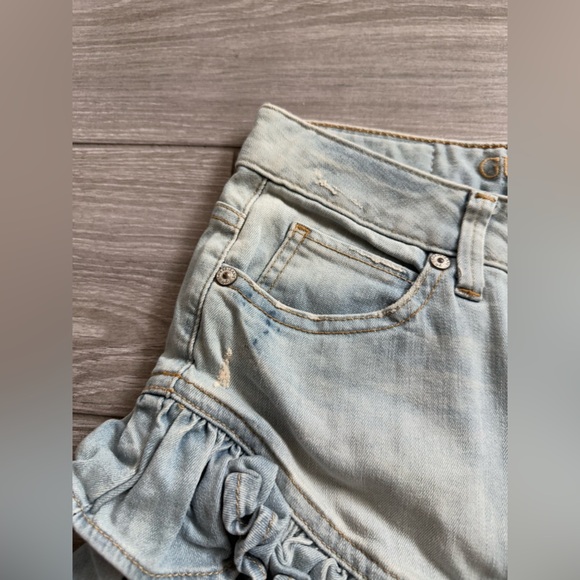 Vintage GUESS|y2K Vintage denim skirt with ruffles•••Light wash,coastal cowgirl - Picture 10 of 10